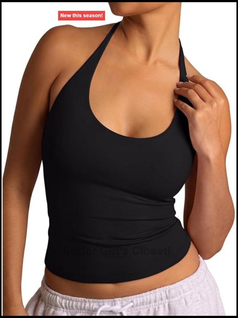 Backless Halter Tank Top Y2K Going Out Summer Outfit Scoop Neck Stretch